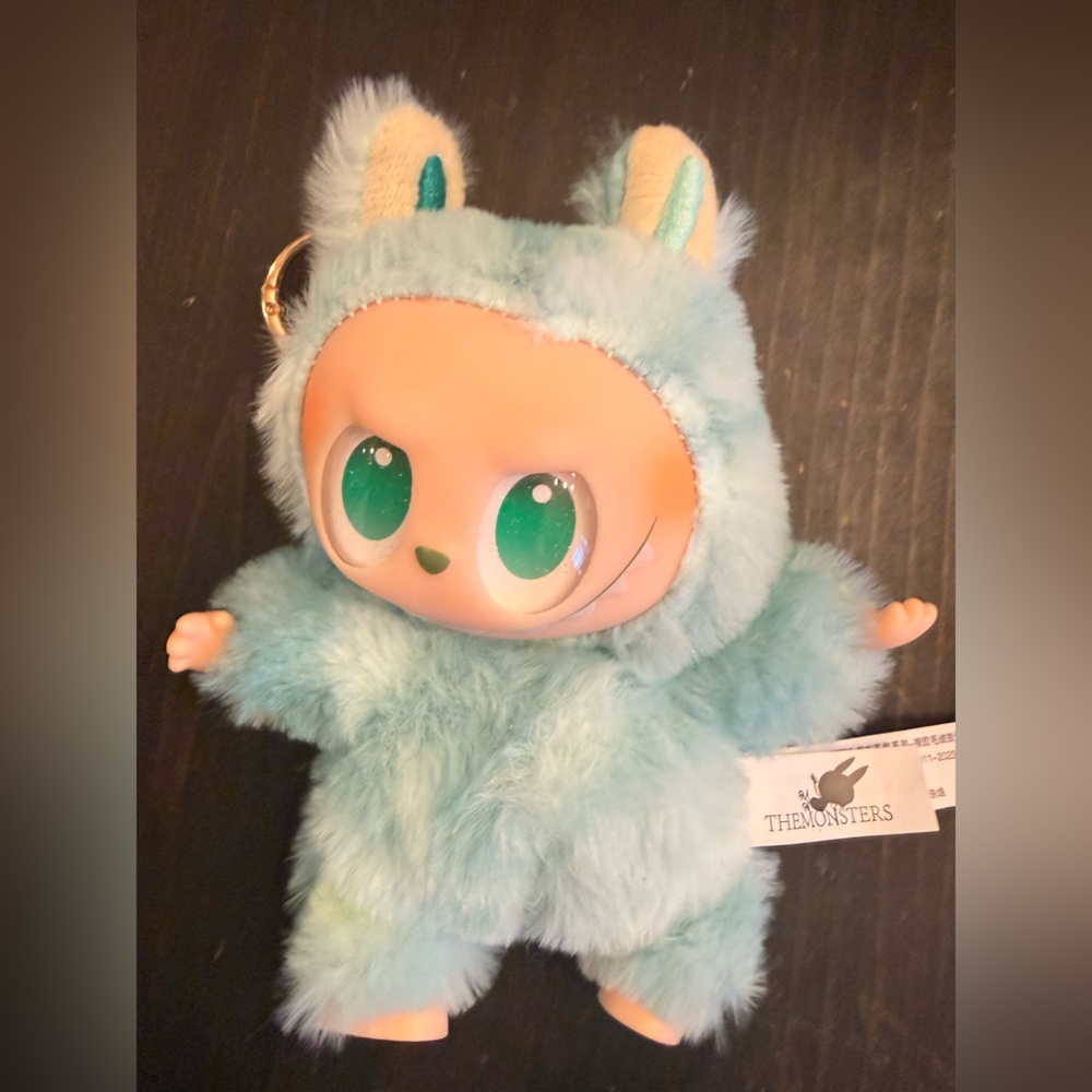 Plush Keychain in Soft Blue